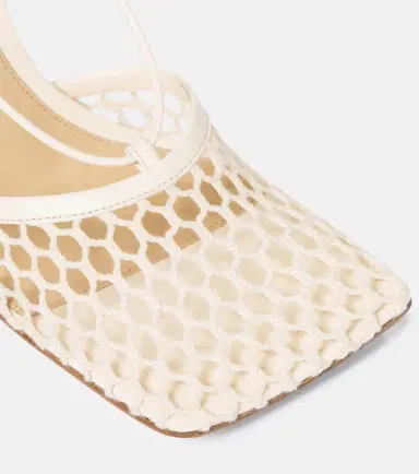 Bottega Veneta Stretch leather-trimmed mesh pumps | Thumbnail 2 Bottega Veneta Stretch leather-trimmed mesh pumps | Thumbnail 2