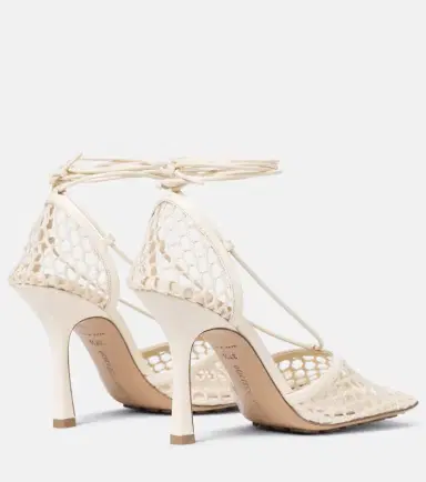 Bottega Veneta Stretch leather-trimmed mesh pumps | Thumbnail 3 Bottega Veneta Stretch leather-trimmed mesh pumps | Thumbnail 3