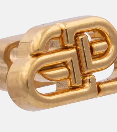 Balenciaga BB XS gold-plated stud earrings | Thumbnail 2