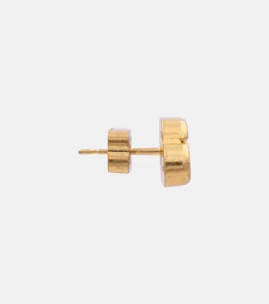 Balenciaga BB XS gold-plated stud earrings | Thumbnail 3