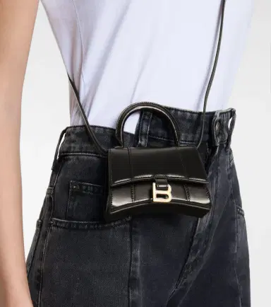 Balenciaga Hourglass Mini leather crossbody bag | Thumbnail 4