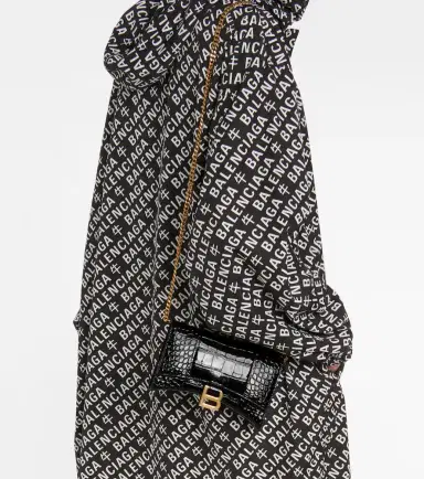 Balenciaga Hourglass croc-effect leather wallet on chain | Thumbnail 4 Balenciaga Hourglass croc-effect leather wallet on chain | Thumbnail 4