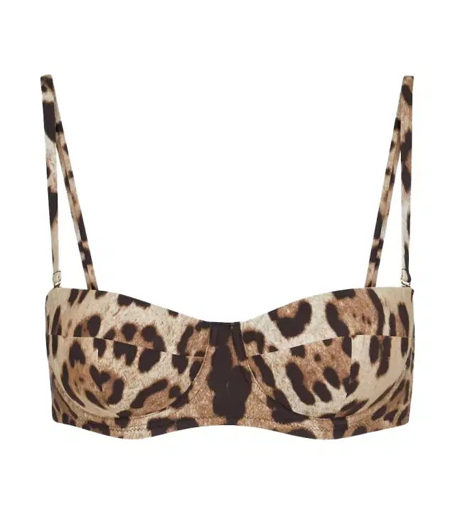 Dolce & Gabbana Leopard-print bikini top