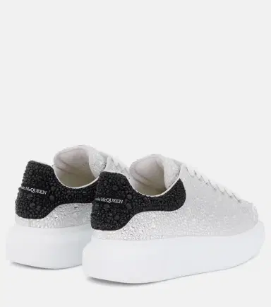 Alexander McQueen Oversized embellished leather sneakers | Thumbnail 3