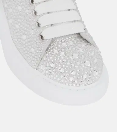 Alexander McQueen Oversized embellished leather sneakers | Thumbnail 4