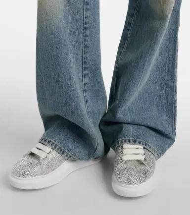 Alexander McQueen Oversized embellished leather sneakers | Thumbnail 5