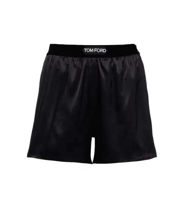 Silk-blend shorts