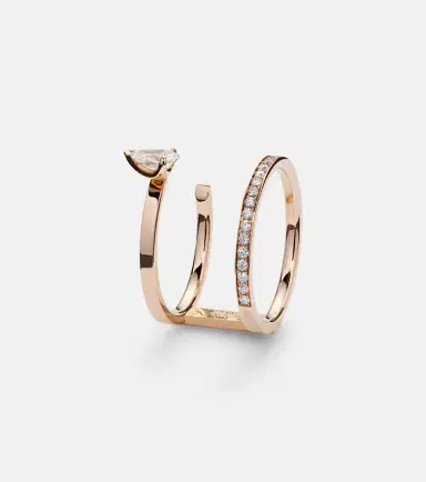 Repossi Serti Sur Vide 18kt rose gold ring with diamonds | Thumbnail 2 Repossi Serti Sur Vide 18kt rose gold ring with diamonds | Thumbnail 2