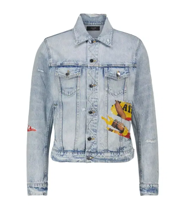 Amiri Playboy denim trucker jacket