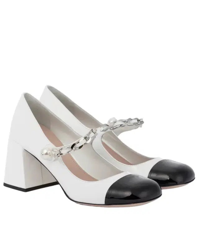Mary Jane leather pumps