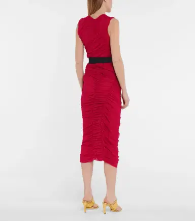 Dries Van Noten Ruched mesh midi skirt | Thumbnail 2