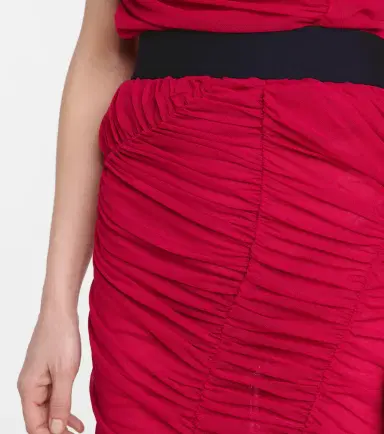 Dries Van Noten Ruched mesh midi skirt | Thumbnail 3