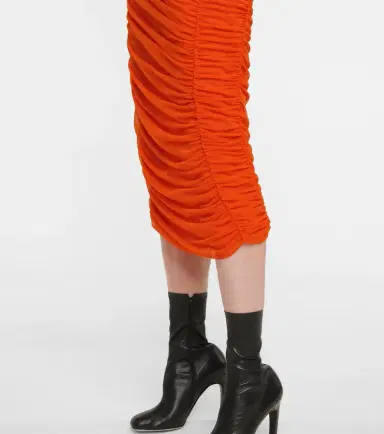 Dries Van Noten Ruched mesh midi skirt | Thumbnail 5