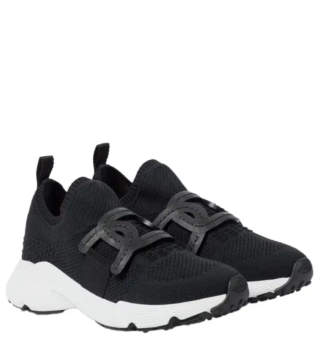Tod's Leather-trimmed knit sneakers