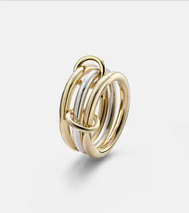 Spinelli Kilcollin Taurus SG 18kt gold and sterling silver linked rings | Thumbnail 2 Spinelli Kilcollin Taurus SG 18kt gold and sterling silver linked rings | Thumbnail 2