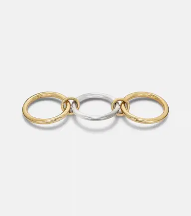 Spinelli Kilcollin Taurus SG 18kt gold and sterling silver linked rings | Thumbnail 3 Spinelli Kilcollin Taurus SG 18kt gold and sterling silver linked rings | Thumbnail 3