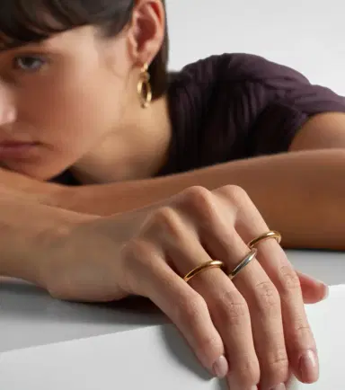 Spinelli Kilcollin Taurus SG 18kt gold and sterling silver linked rings | Thumbnail 4 Spinelli Kilcollin Taurus SG 18kt gold and sterling silver linked rings | Thumbnail 4