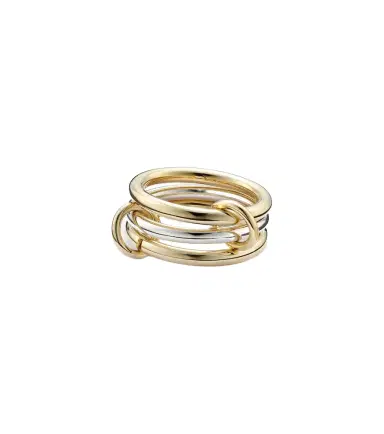 Spinelli Kilcollin Taurus SG 18kt gold and sterling silver linked rings | Thumbnail 1 Spinelli Kilcollin Taurus SG 18kt gold and sterling silver linked rings | Thumbnail 1