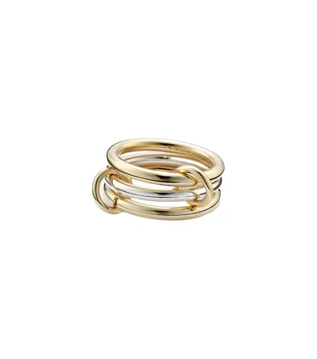 Taurus SG 18kt gold and sterling silver linked rings