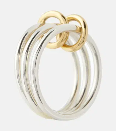 Spinelli Kilcollin Solarium SG 18kt gold and sterling silver linked rings | Thumbnail 4 Spinelli Kilcollin Solarium SG 18kt gold and sterling silver linked rings | Thumbnail 4
