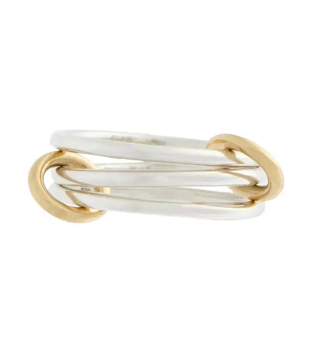 Solarium SG 18kt gold and sterling silver linked rings