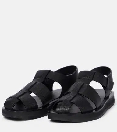 The Row Fisherman leather sandals | Thumbnail 3