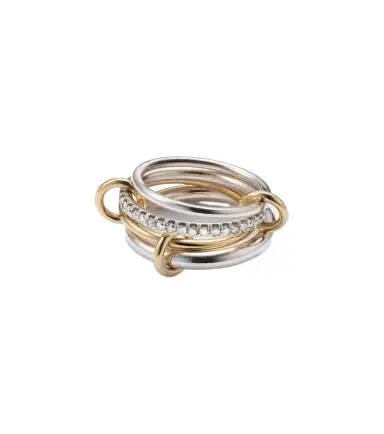 Spinelli Kilcollin Nimbus 18kt gold and sterling silver ring with diamonds | Thumbnail 1 Spinelli Kilcollin Nimbus 18kt gold and sterling silver ring with diamonds | Thumbnail 1