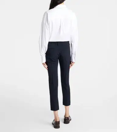 Brunello Cucinelli High-rise silk-blend pants | Thumbnail 3
