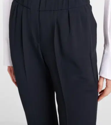 Brunello Cucinelli High-rise silk-blend pants | Thumbnail 4