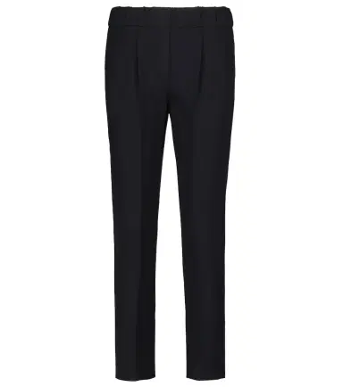 Brunello Cucinelli High-rise silk-blend pants | Thumbnail 1