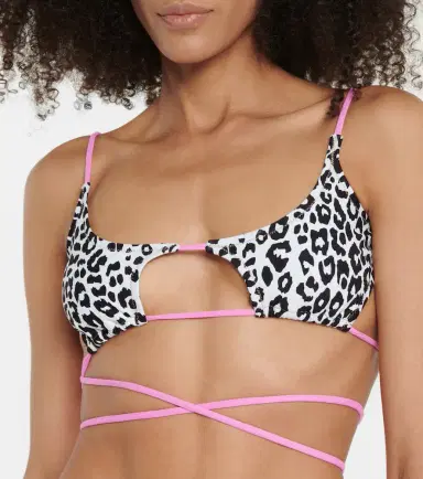 REINA OLGA Theresa leopard-print bikini top | Thumbnail 4