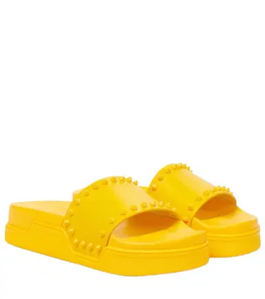 Christian Louboutin Pool Stud embellished slides | Thumbnail 1