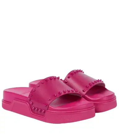 Christian Louboutin Pool Stud embellished slides | Thumbnail 1