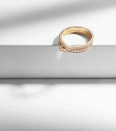 Repossi Antifer rose gold ring with diamonds | Thumbnail 5