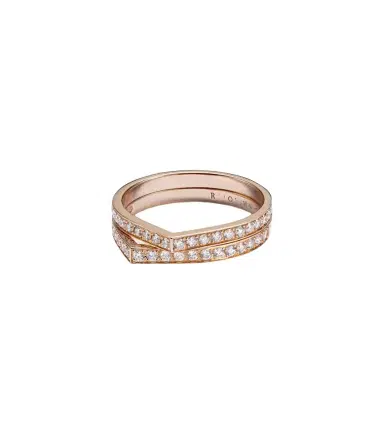 Repossi Antifer rose gold ring with diamonds | Thumbnail 1