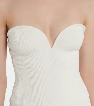 Galvan Thalia strapless midi dress | Thumbnail 3