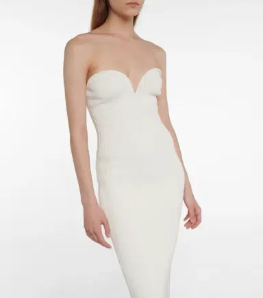 Galvan Thalia strapless midi dress | Thumbnail 4