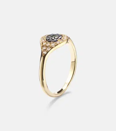 Ileana Makri Cats Eye 18kt gold ring with diamonds, sapphires and tsavorite | Thumbnail 2 Ileana Makri Cats Eye 18kt gold ring with diamonds, sapphires and tsavorite | Thumbnail 2