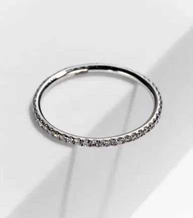 Ileana Makri Thread Band 18kt gold ring with diamonds | Thumbnail 5 Ileana Makri Thread Band 18kt gold ring with diamonds | Thumbnail 5