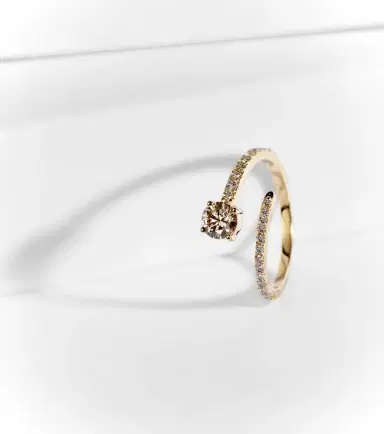 Ileana Makri Grass Seed 18kt yellow gold ring with diamonds | Thumbnail 4 Ileana Makri Grass Seed 18kt yellow gold ring with diamonds | Thumbnail 4