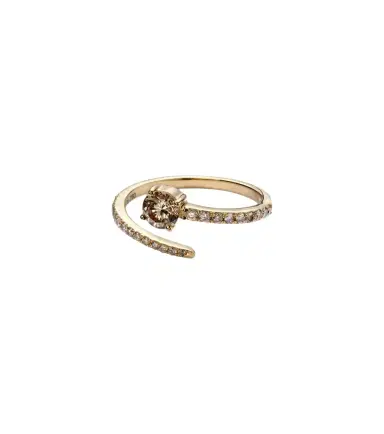 Ileana Makri Grass Seed 18kt yellow gold ring with diamonds | Thumbnail 1 Ileana Makri Grass Seed 18kt yellow gold ring with diamonds | Thumbnail 1