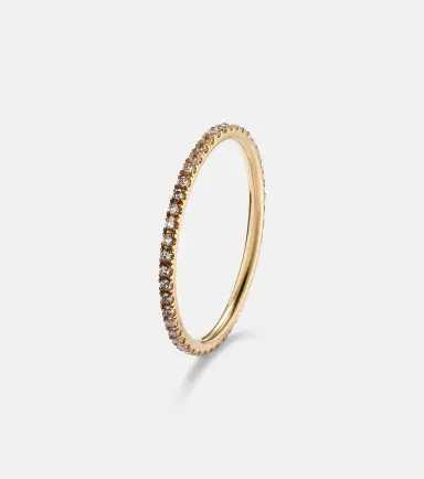 Ileana Makri Thread Band 18kt gold ring with diamonds | Thumbnail 5