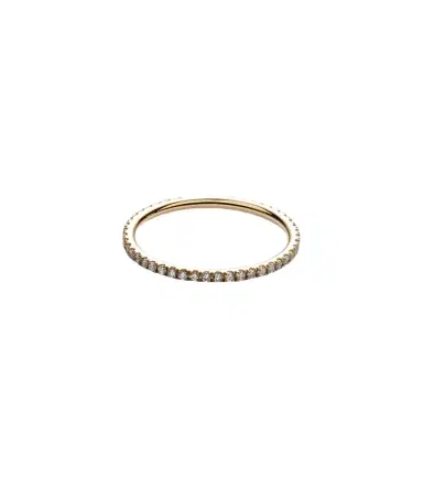 Ileana Makri Thread Band 18kt gold ring with diamonds | Thumbnail 1