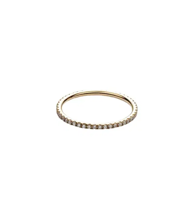 Ileana Makri Thread Band 18kt gold ring with diamonds