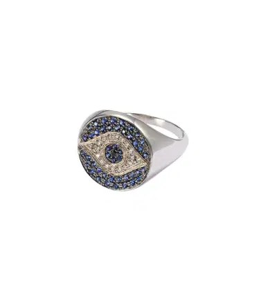 Ileana Makri Dawn Chevalier 18kt gold ring with diamonds and sapphires | Thumbnail 1