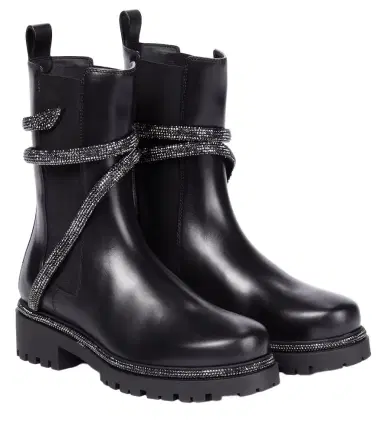 Rene Caovilla Cleo embellished leather Chelsea boots | Thumbnail 1