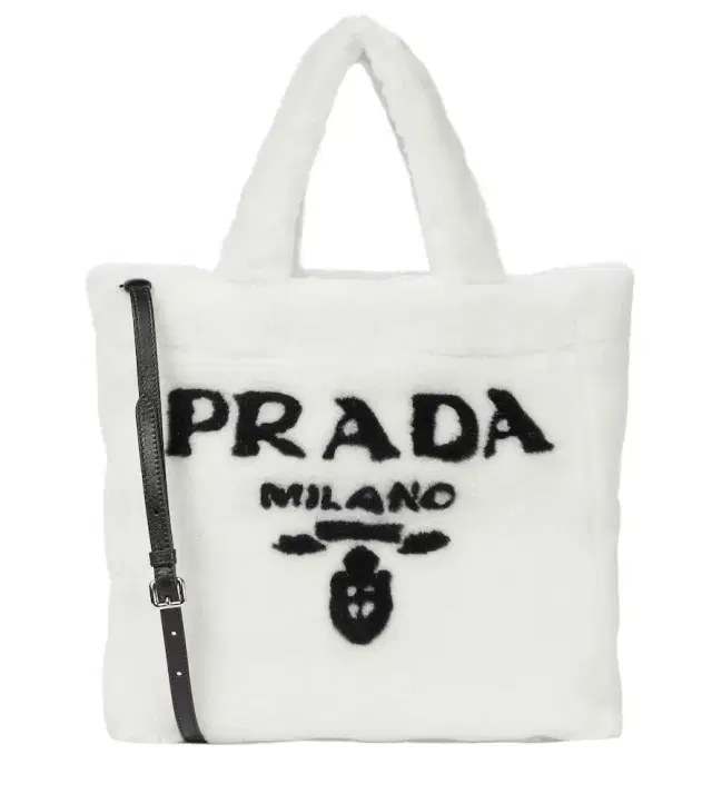 Medium logo shearling tote