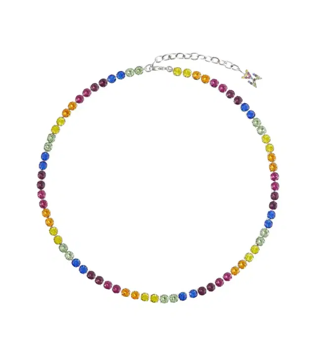 Amina Muaddi Tennis crystal-embellished necklace
