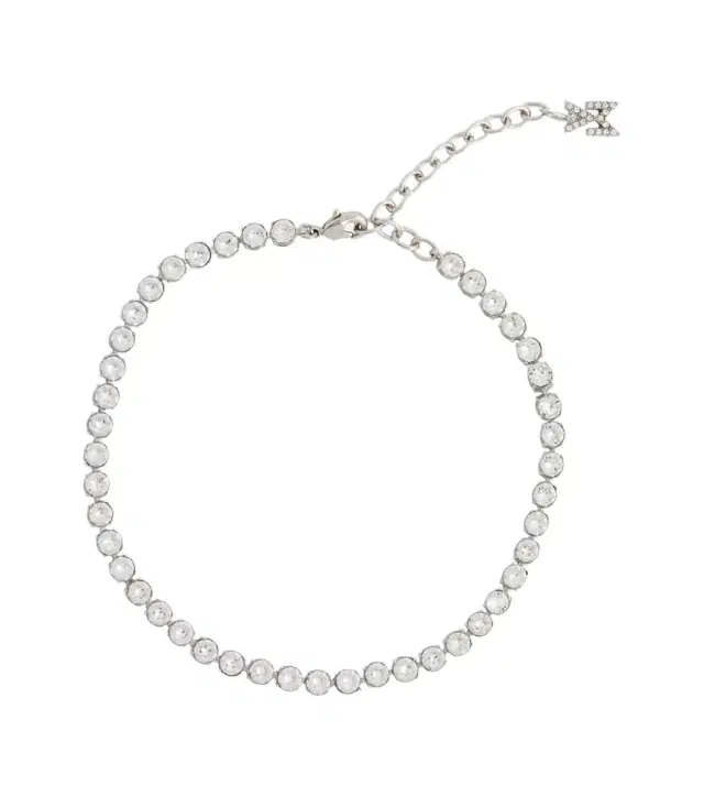 Amina Muaddi Tennis crystal-embellished anklet