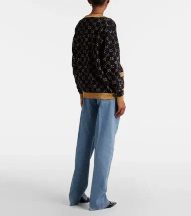 Gucci Cotton-blend lamé cardigan | Thumbnail 5